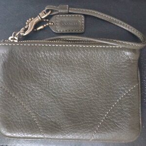 Coach small green leather bag Vintage
